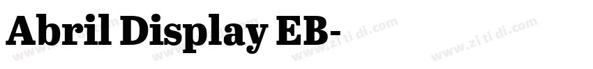 Abril Display EB字体转换